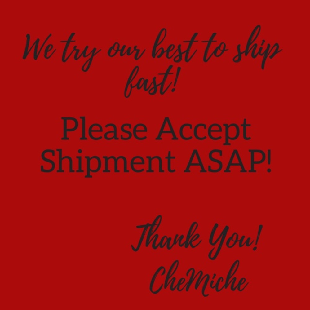 ⭐️We Ship Fast; So Please Accept Shipment ASAP⭐️